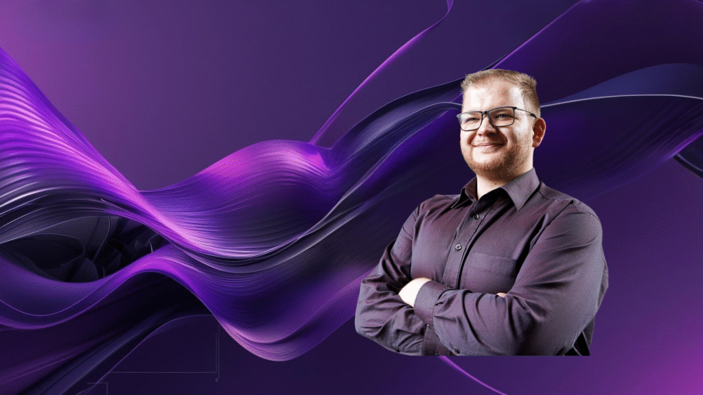 Profilbild Dominik mit Hintergrund